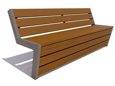 Парковая скамейка Техно, Лиственница (брус 30х120)